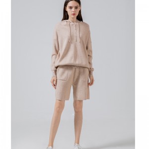 Μόδα-τάση περιστασιακή, ευέλικτη πλεκτά κοστούμι δύο τεμαχίων 68062#