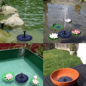 Γρήγορη Κρήνη Ηλιακή Κρήνη Birdbath, 1.4W Solar Panel Kit Αντλία νερού Ηλιακός ηλεκτρικός κλειστό σιντριβάνι