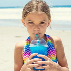 Βιοαποικοδομήσιμο PLA διαυγές πλαστικό φλιτζάνι με καπάκι