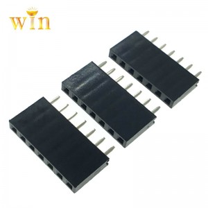 1x7p 180 ° Κάθετη πρίζα πείρου εμβλημάτων θηλυκό υποδοχή H8,5mm