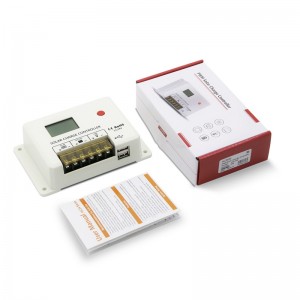 Νέο Srne PWM 10A 20A 30A Ελεγκτής ηλιακής φόρτισης 12V 24V AUTO LCD LCD DUAL USB 5V/2A θύρα για μπαταρία λιθίου μολύβδου-οξέος