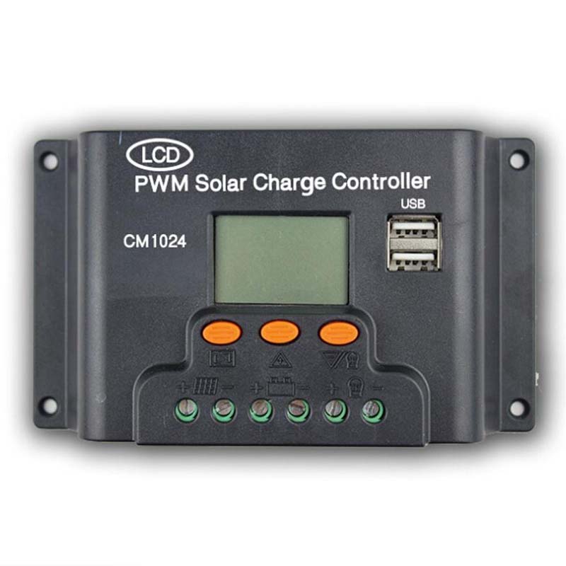 CM1024Z LCD DUAL USB Solar Controller 10A 20A 12V/24V AUTO SOLAR Ρυθμιστής ρυθμιστή φόρτισης μπαταρία PWM