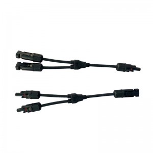 Ηλιακός φωτοβολταϊκός σύνδεσμος Y τύπου 2 Υποκατάστημα Ένας σε δύο καυσακεροποιητής Αδιάβροχη αρσενική και θηλυκή υποδοχή καλωδ...