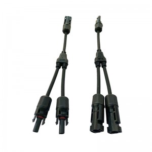 Ηλιακός φωτοβολταϊκός σύνδεσμος Y τύπου 2 Υποκατάστημα Ένας σε δύο καυσακεροποιητής Αδιάβροχη αρσενική και θηλυκή υποδοχή καλωδ...