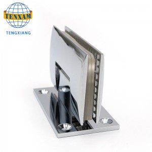 Μπάνιο κλιπ ντους ντους από ανοξείδωτο χάλυβα λείανση γυαλί κλιπ 90 μοιρών συγκόλλησης γυαλί πόρτας