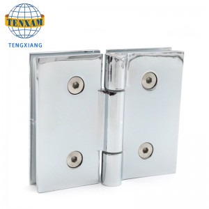 Κίνα Κατασκευαστής υψηλής ποιότητας γυαλί σε γυάλινο 180 βαθμό κράμα ψευδαργύρου ντους ντους μεντεσέ