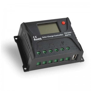SRNE PWM SOLAR Ελεγκτής φόρτισης Off-πλέγματος 12V/24V 10A 20A LCD MAX 55V για το σύστημα μπαταρίας λιθίου του ηλιακού πίνακα