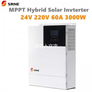 Srne 3000W All-in-One MPPT Hybrid Solar Carch Inverter 24V 220Vac Pure Sine Wave 60a Max PV 100V Off-Grid Inverter