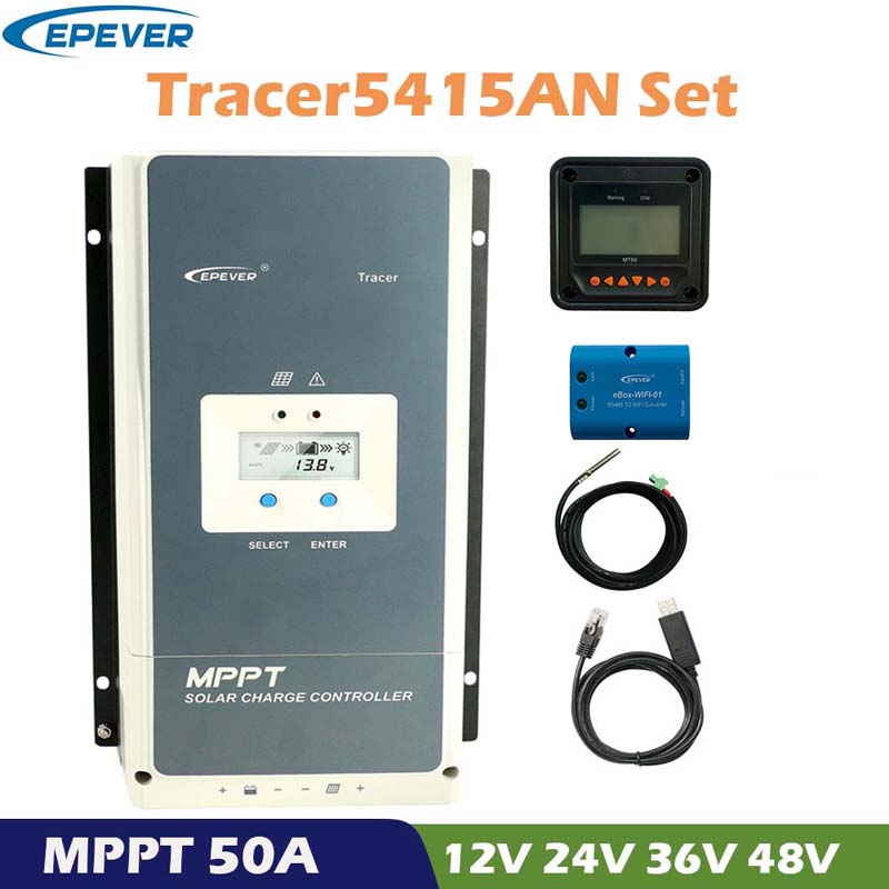 PEEVER TRACER 50A MPPT Solar Carch Controller 12V 24V 36 V48V Auto LCD Οθόνη ηλιακού πλαισίου Ρυθμιστής μπαταρίας υβριδικού ελεγκτή