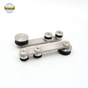 Γυάλινη πόρτα συρόμενη συρόμενη πόρτα κρέμονται από ανοξείδωτο χάλυβα ολίσθησης τροχών