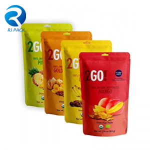 Προσαρμοσμένη εκτύπωση πλαστικοποιημένο υλικό Stand Up Pouches για φρούτα