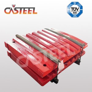 Lokomo C125B Paw Crusher μέρη, πλάκα σιαγόνας σταθερό, κινητό σαγόνι