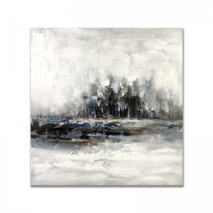 Hot Πώληση αφηρημένο έργο τέχνης σε καμβά modren μαύρο και άσπρο χειροποίητα ελαιογραφίες για διακόσμηση τοίχων σαλόνι