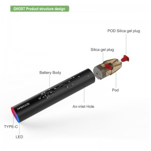 Iweycco ghost vape 650mah 12w pod kit ηλεκτρονικό τσιγάρο 2ml φυσίγγιο εξατμιστή για εσάς