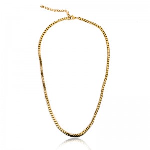 Ανοξείδωτο χάλυβα κενού κενού κολιέ τετράγωνο κουτί