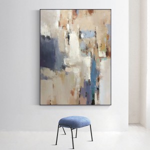 Χέρι ζωγραφισμένο σπίτι διακόσμηση μεγάλο μέγεθος τοίχο ζωγραφική πολύχρωμο αφηρημένη ζωγραφική πετρελαίου τέχνης καμβά