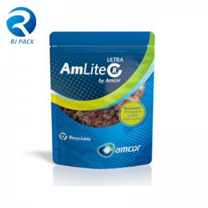 Υψηλή φραγμός Eco ανακυκλώσιμη στάση στήριξης για τρόφιμα ή μη τροφίμων συσκευασία με φερμουάρ