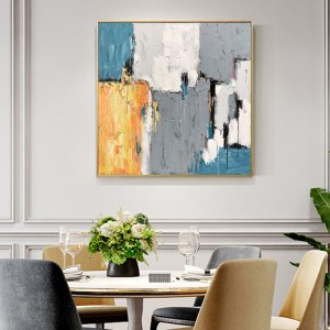 Νέος σχεδιασμός εντελώς ζωγραφισμένο στο χέρι χρυσό φύλλο τέχνης αφηρημένη ζωγραφική πετρελαίου καμβά σε καμβά τέντωμα