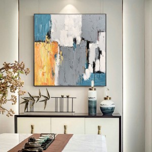 Νέος σχεδιασμός εντελώς ζωγραφισμένο στο χέρι χρυσό φύλλο τέχνης αφηρημένη ζωγραφική πετρελαίου καμβά σε καμβά τέντωμα