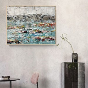 Αφηρημένη τέχνη ύφασμα καμβά καθαρό χέρι ζωγραφισμένα σε άλλο τοίχο τέχνης ελαιογραφία