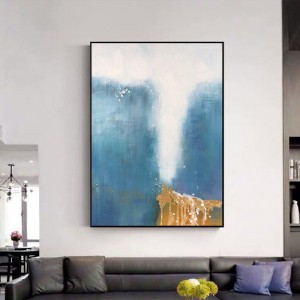 Χέρι ζωγραφισμένα μεγάλη αφηρημένη πετρελαϊκή ζωγραφική καμβά σύγχρονη ζωγραφική τέχνης τοίχων για ζωντανό δωμάτιο