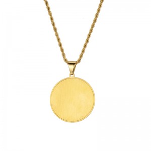 Hip-hop διπλής παλάμης στρογγυλό κολιέ καρτών