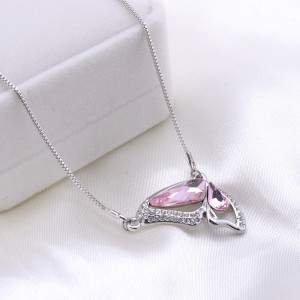 Πεταλούδα σε σχήμα αυστριακού κολιέ κρύσταλλο