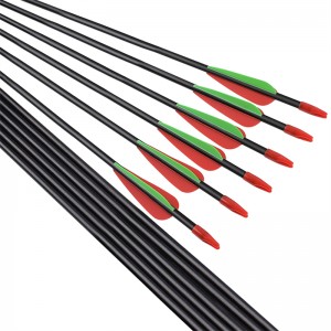 Elong Outdoor 114478 ID5MM 28inch Fiberglass arrow Streamline TPU Vane για τοξοβολία στόχος Sooting