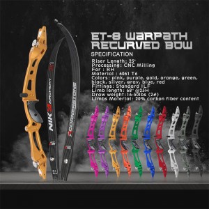 Nika τοξοβολία 68 ιντσών επανάληψη τόξο με άκρο άνθρακα C1 για υπαίθρια σπορ γυρίσματα