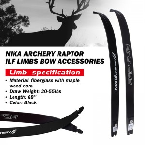 Nika Archery 270007 25h @ 68inch ilf Τοξοβολία Recurve Bow Limb για Recurve Bow Set Στόχος Κυνήγι και Σκοποβολή