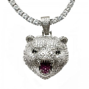 Hip-hop inlaid zircon κρεμαστό κόσμημα τίγρης