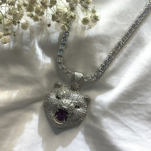 Hip-hop inlaid zircon κρεμαστό κόσμημα τίγρης