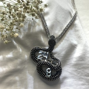 Απλό hip hop κοσμήματα χρυσό χρώμα μεταλλικό αλυσίδα αλυσίδα clavicle κολιέ κρύσταλλο ζωικό φίδι κρεμαστό κόσμημα κολιέ