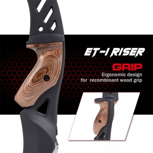 Nika Τοξοβολία 220026 ET1S 17inch Ilf LH Recurve Riser για επαναλαμβανόμενο τόξο σύνολο εξοπλισμού στόχος υπαίθρια γυρίσματα και κυνήγι