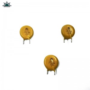 Πρωτότυπο εργοστασιακή εξυπηρέτηση καλών τιμών, κίτρινο υψηλό υπερηχογράφημα υπέρτασης 14mm HVR14D621J MOV BARISTOR οξείδιο ψευδαργύρου για...