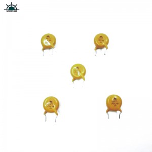 Κίνα ODM παθητικά ηλεκτρονικά συστατικά, κίτρινο MOV 10mm HVR10D621K ψευδαργύρου οξείδιο Varistor