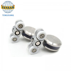 Συρόμενη πόρτα τροχού τροχού γυάλινο σύστημα πόρτα