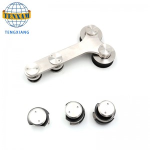 Ζεστά προϊόντα πώλησης κρέμονται τροχοί από ανοξείδωτο χάλυβα γυάλινη πόρτα τροχιάς συρόμενο σύστημα θυρών