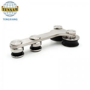 Ζεστά προϊόντα πώλησης κρέμονται τροχοί από ανοξείδωτο χάλυβα γυάλινη πόρτα τροχιάς συρόμενο σύστημα θυρών