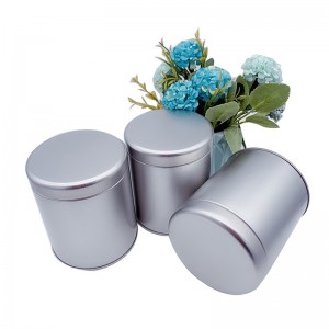 Frosted Food Grade Tinplate σφραγισμένο στρογγυλό δοχείο Ασημένιο εσωτερικό πώμα κάλυμμα τσαγιού (90mm * 90mm)