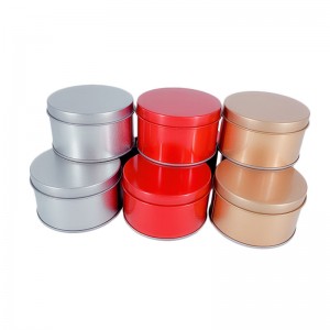 Τροφίμων Candy Candy Metal Cans Tinplate Στρογγυλό κασσίτερο 75 * 40mm