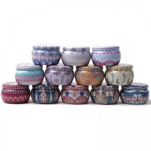 Κερί βάζο παγωμένο μέταλλο μπορεί καραμέλα συσκευασίας κασσίτερος μπορεί να 77 * 50mm