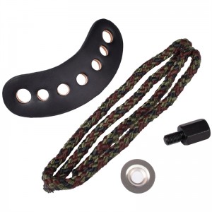 Elong υπαίθρια 470017 καρπό σφεντόνα καφέ χρώμα δερμάτινο μέταλλο grome για τοξοβολία σύνθετο τόξο γυρίσματα