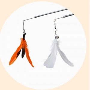 Γάτα παιχνιδιών αστείο γάτα ραβδί 150cm μακρά τριών τομής τηλεσκοπική ράβδος αστεία γάτα διαδραστική διασκέδαση κατοικίδιο ζώο πα...