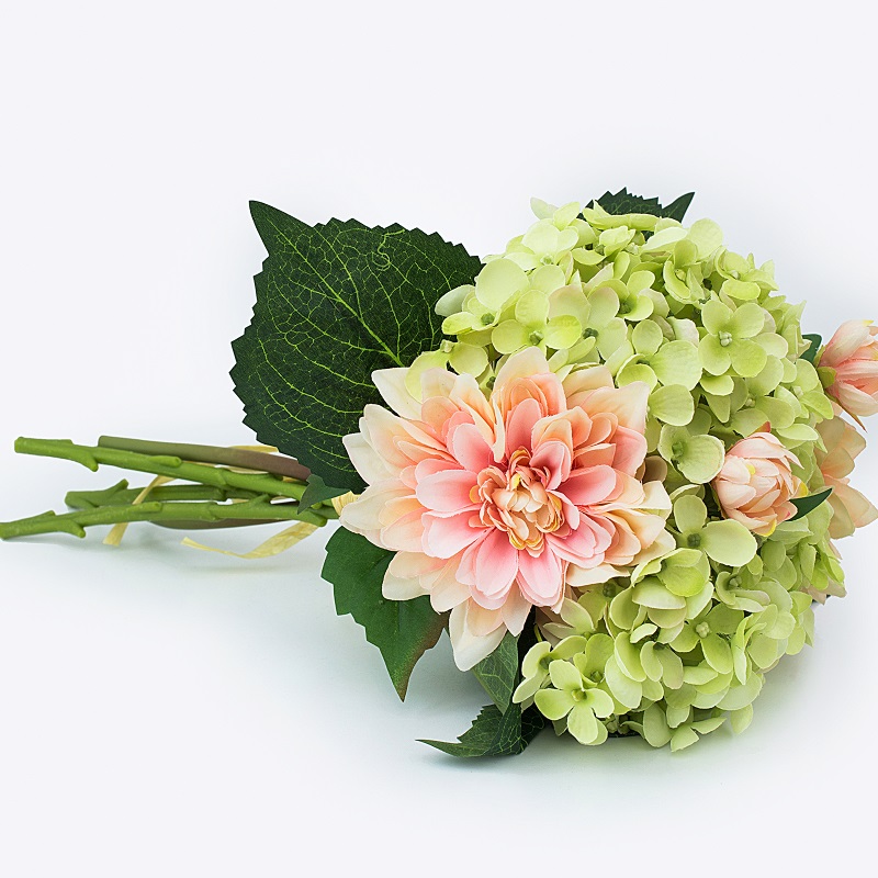 Hot πώληση όμορφο ρομαντικό γαμήλιο τραπέζι διακόσμηση νυφικό μπουκέτο τεχνητό λουλούδι μετάξι