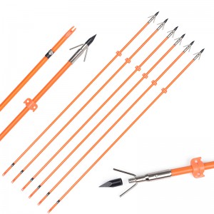 110021-05 ELONG Εξωτερική OD8MM 32inch Fiberglass Shaft Bowfishing arrow Αλιευτικό εξοπλισμό