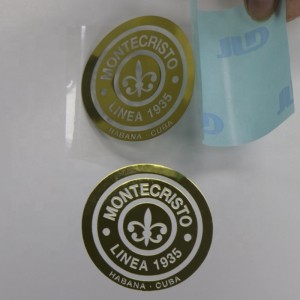 Προσαρμοσμένο λεπτό αυτοκόλλητο ηλεκτροσφαίριο μεταλλικό φύλλο αλουμινίου νικελίου ετικέτα ετικέτας