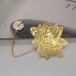 Διαφημιστικοί Brass Bookmarks Διαφήμιση Χρυσό Hollowed Out Logo Souvenir Metal Bookmark