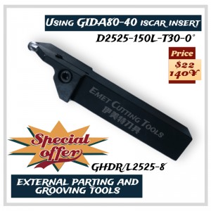 Εργαλεία κοπής EMET, εξωτερικά εργαλεία στροφής, εξωτερικά εργαλεία και εργαλεία αυλακώσεων, ειδικά για μηχανική κατεργασία τροχώ...