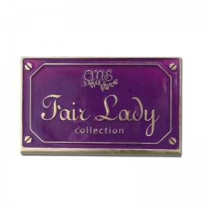 Υψηλής ποιότητας προσαρμοσμένο μάρκα μόδας Matte φινίρισμα μεταλλικό όνομα ετικέτα μεταξωτή εκτύπωση αλουμινίου επιχείρηση επίσκ...